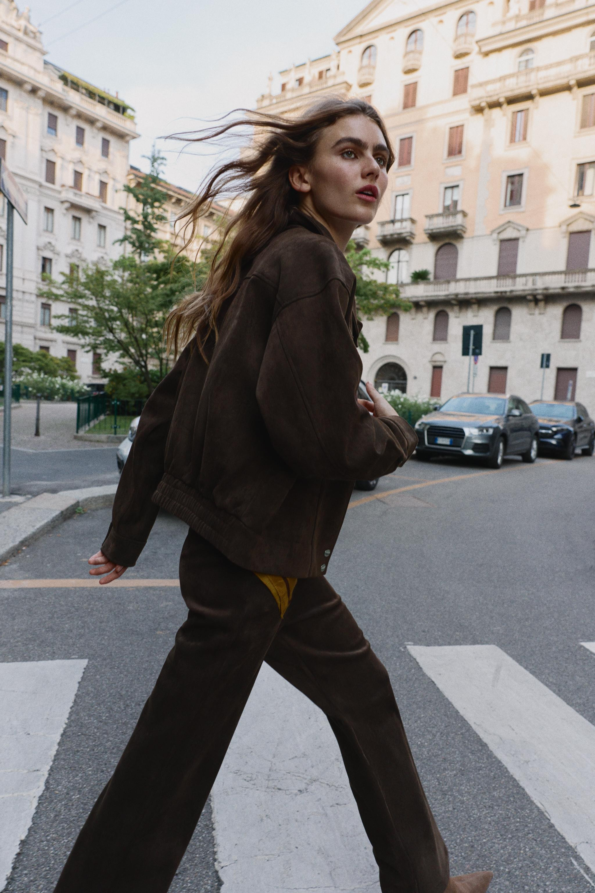 OVERSIZE FAUX SUEDE BOMBER JACKET | Zara UK