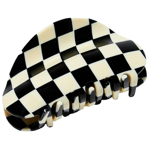 Medium Checker Hair Claw Clip in Black + White - Chunks | Sephora | Sephora (US)