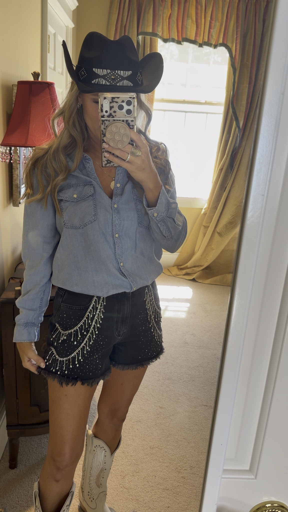 Country concert outfit 
Rhinestone shorts fit shoe size wearing a 27

#LTKOver40 #LTKSaleAlert #LTKTravel
