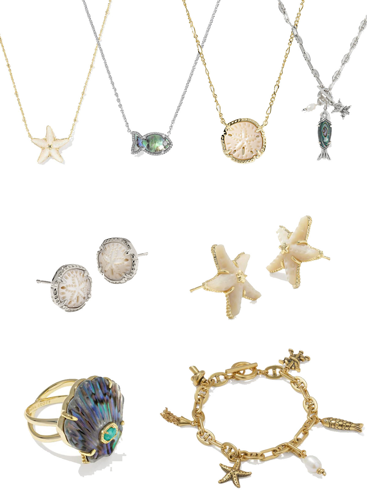 Kendra Scott jewelry

Kendra Scott’s summer jewelry arrivals lean heavily into high-shine luxury, artisanal textures, and iridescence. This lineup showcases the brand’s signature stone-setting expertise with ocean motifs like starfish, sand dollars, and fish. I love that they offer most pieces in multiple metals, which I love as a silver girl myself. 

 #LTKSeasonal #LTKSaleAlert