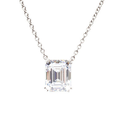 Emerald Cut Pendant Necklace (6 TCW) | Fantasia by DeSerio