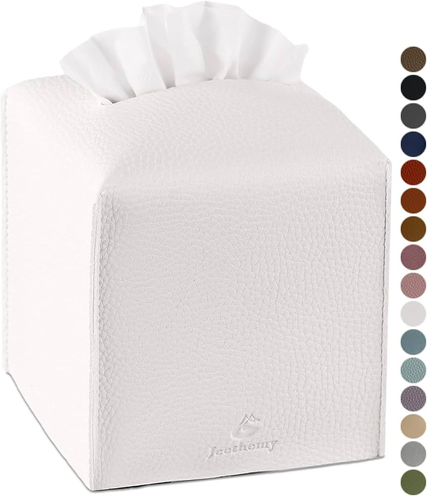 Amazon.com: Tissue Box Cover, Jeethemy Square PU Leather Tissue Box Holder, Modern Tissue Case Fa... | Amazon (US)