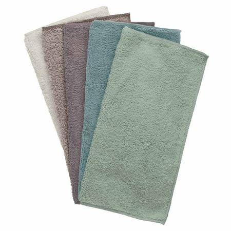 S&T INC. Microfiber Cleaning Cloths, 5 Pack, Multi-Purpose Cloths, 12 in. x 12 in., Assorted Colors | Walmart (US)