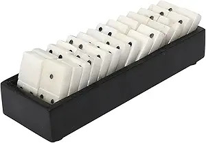 Creative Co-Op Handmade Alabaster Dominos in Soapstone Tray, Black and White Decorative Accents, ... | Amazon (US)