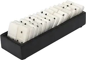 Creative Co-Op Handmade Alabaster Dominos in Soapstone Tray, Black and White Decorative Accents, ... | Amazon (US)