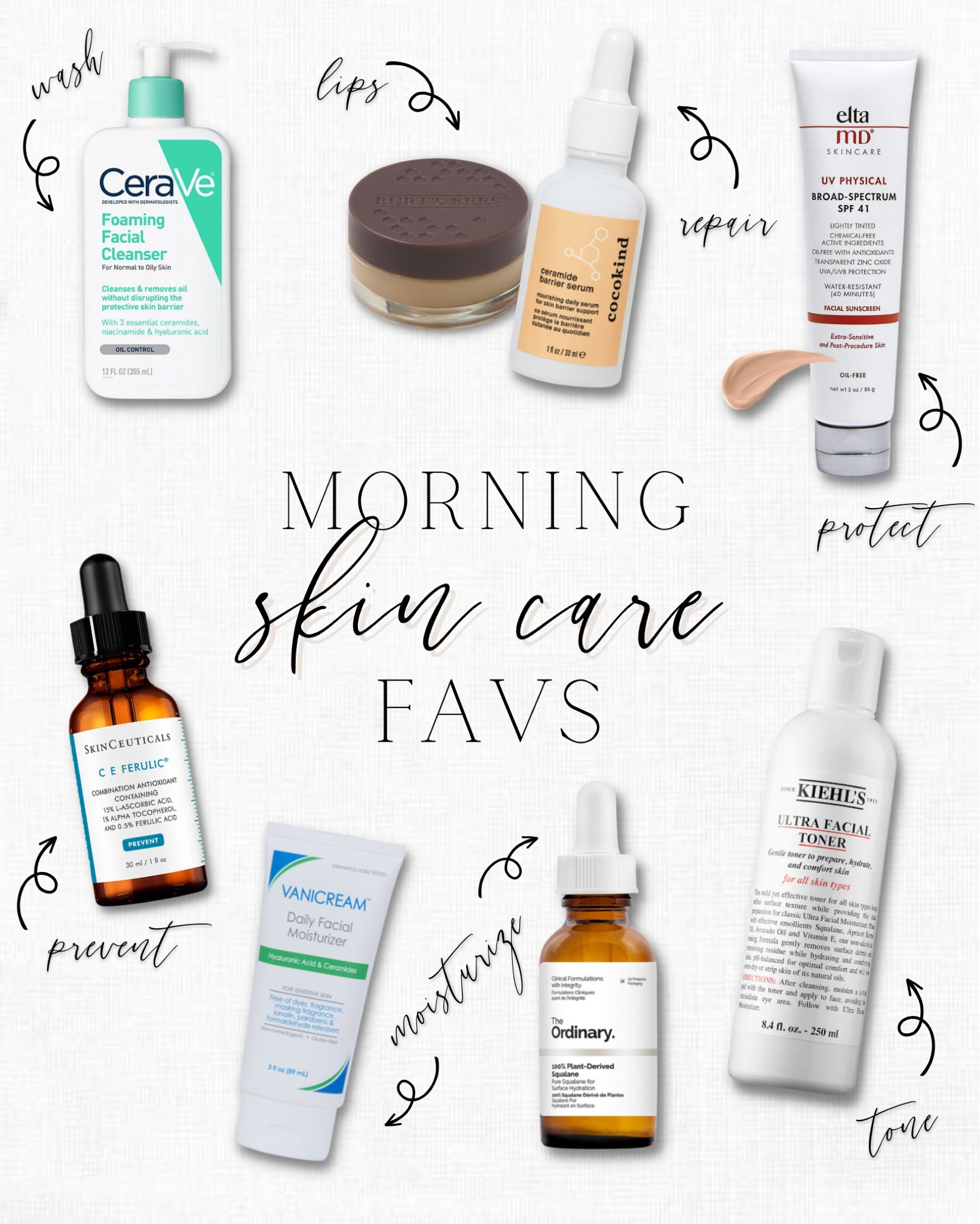 After 10 years of working in Dermatology, I became obsessed with all things skin care! I love trying new skin care, but these are the AM skin care products that I always find myself going back to time and time again because they are just that good! I mix and match them depending on the time of year + my skin care needs at that time! I hope you enjoy! 🤍
#LTKskincare #skincarefavs 

#LTKbeauty #LTKsalealert #LTKhome