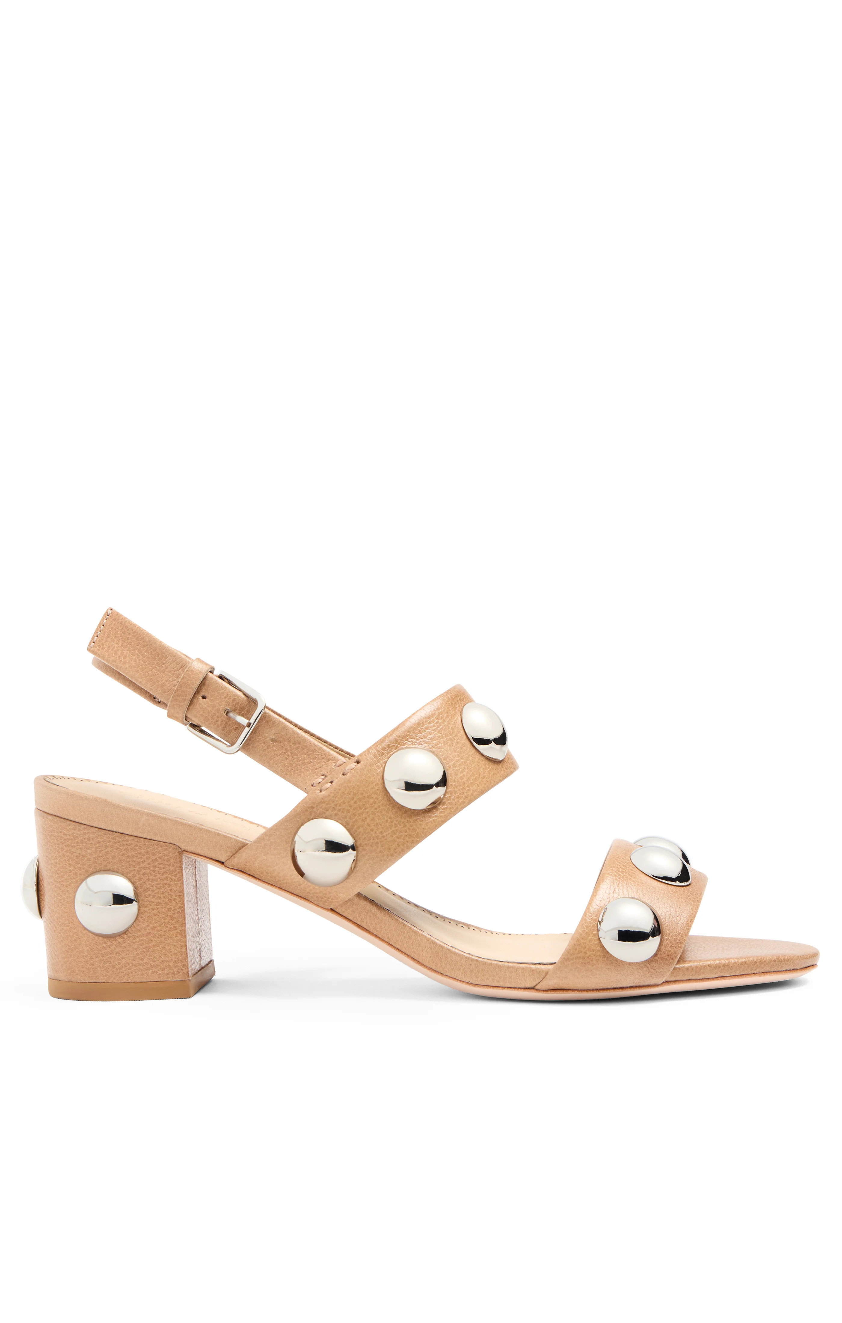 Gemma Studded Block Heel Sandal 36.5 / Brown Sugar | Cinq à Sept