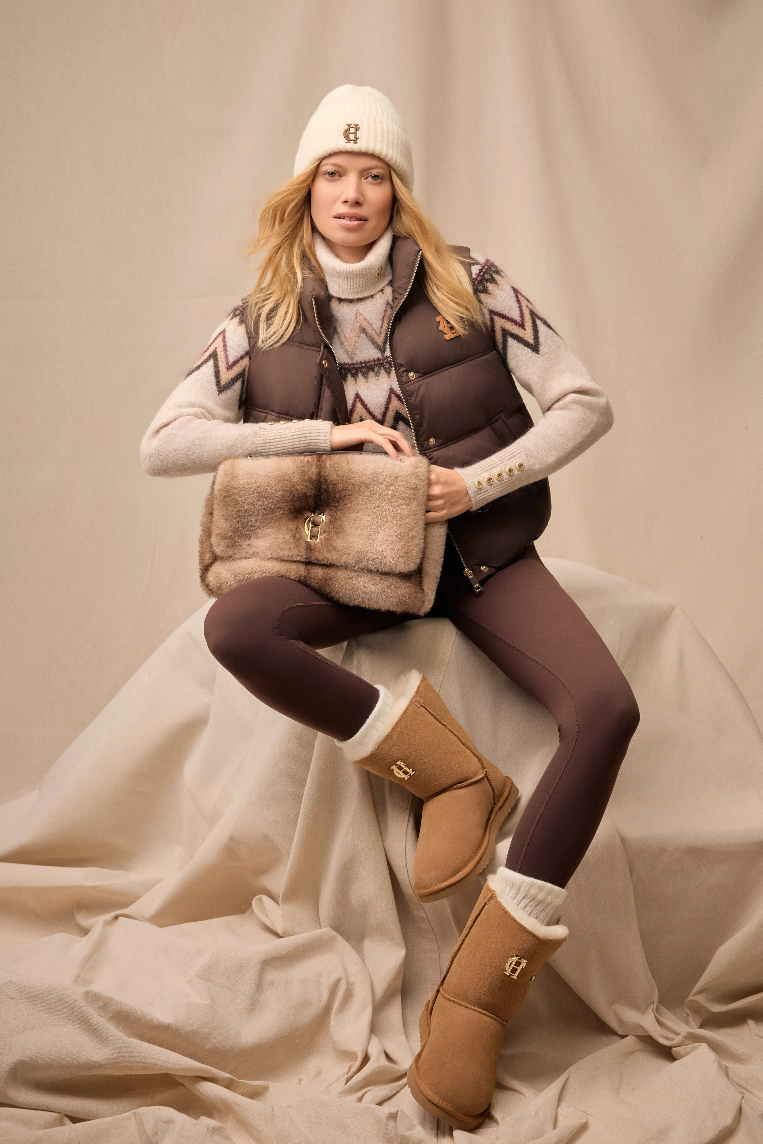 Milton Padded Gilet (Chocolate) | Holland Cooper