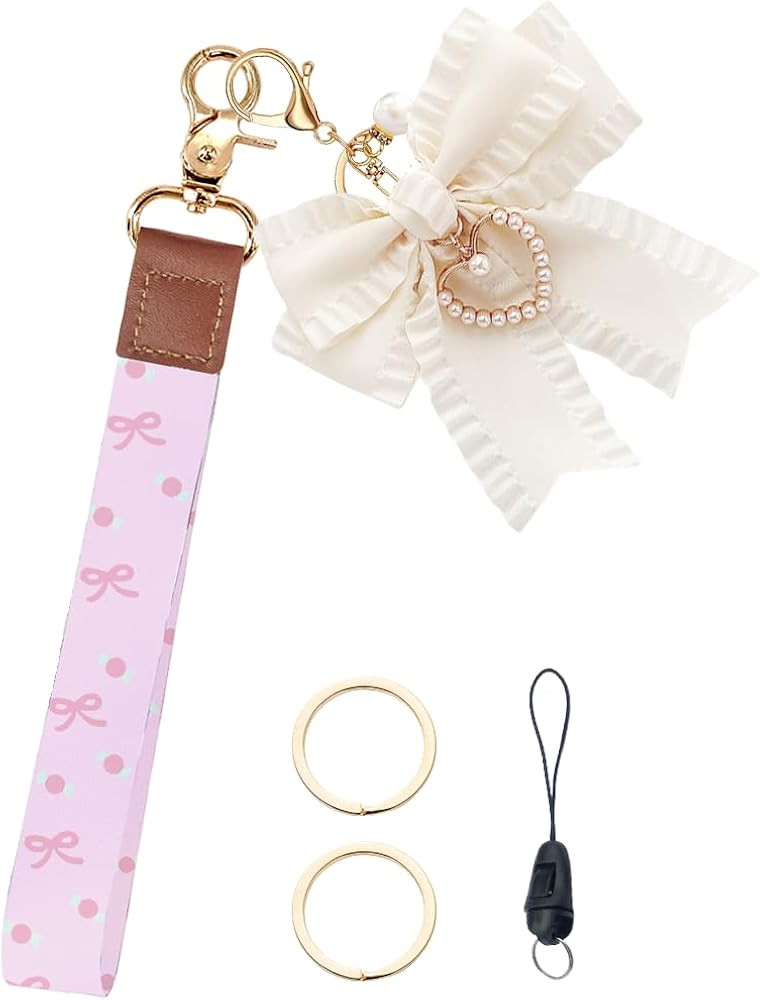 Wrist Lanyard for Women Wristlet Keychain Lanyard for Women With Cute Bow Keychain | Amazon (US)