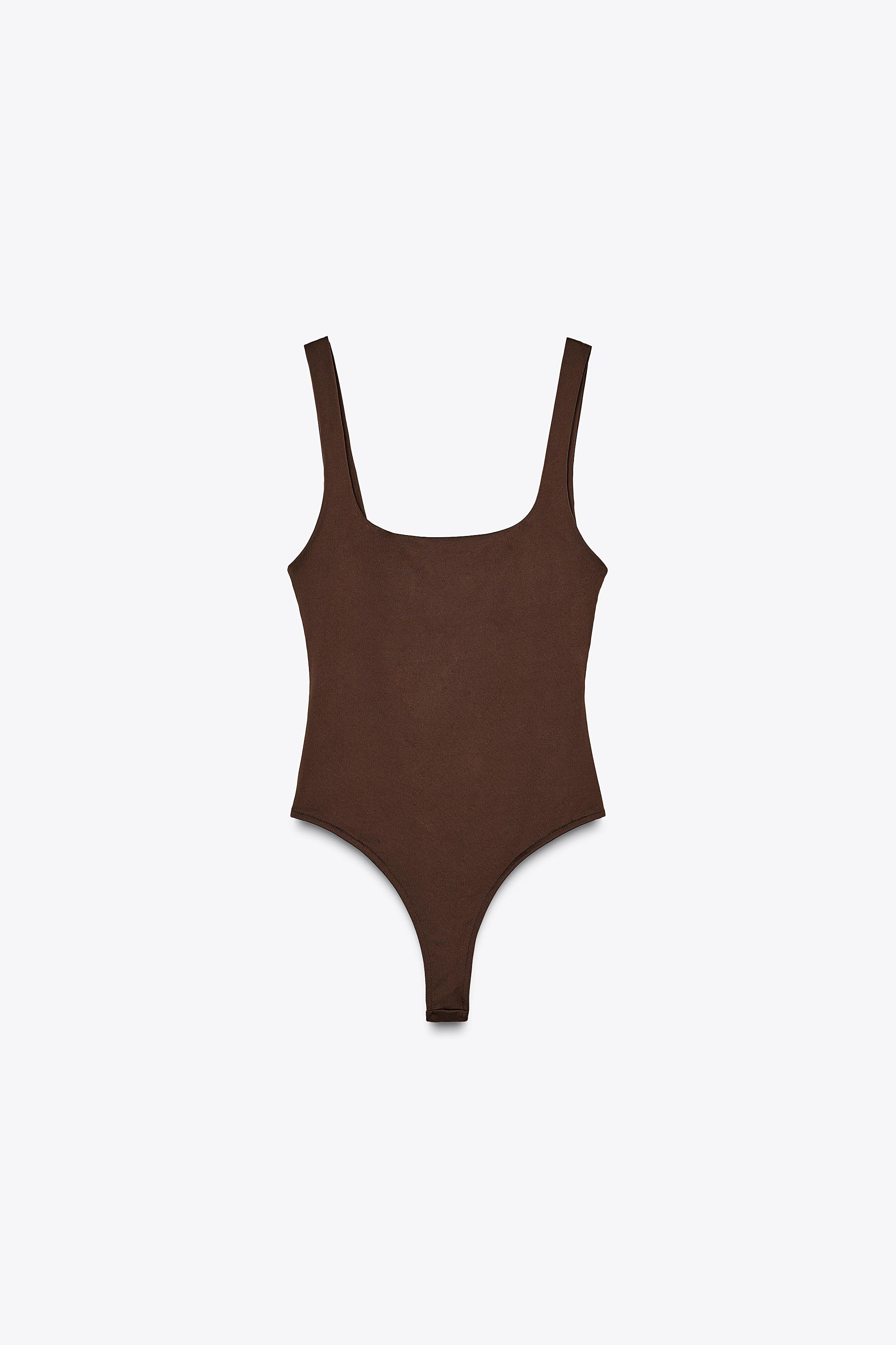 POLYAMIDE STRAPPY BODYSUIT | Zara UK