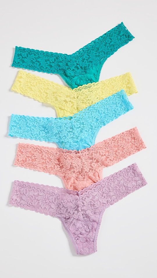 Signature Lace Low Rise Thong Pack | Shopbop