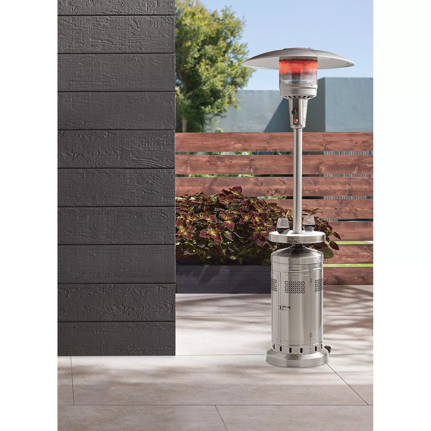Member's Mark Stainless Steel Patio Heater with LED Table | Sam's Club