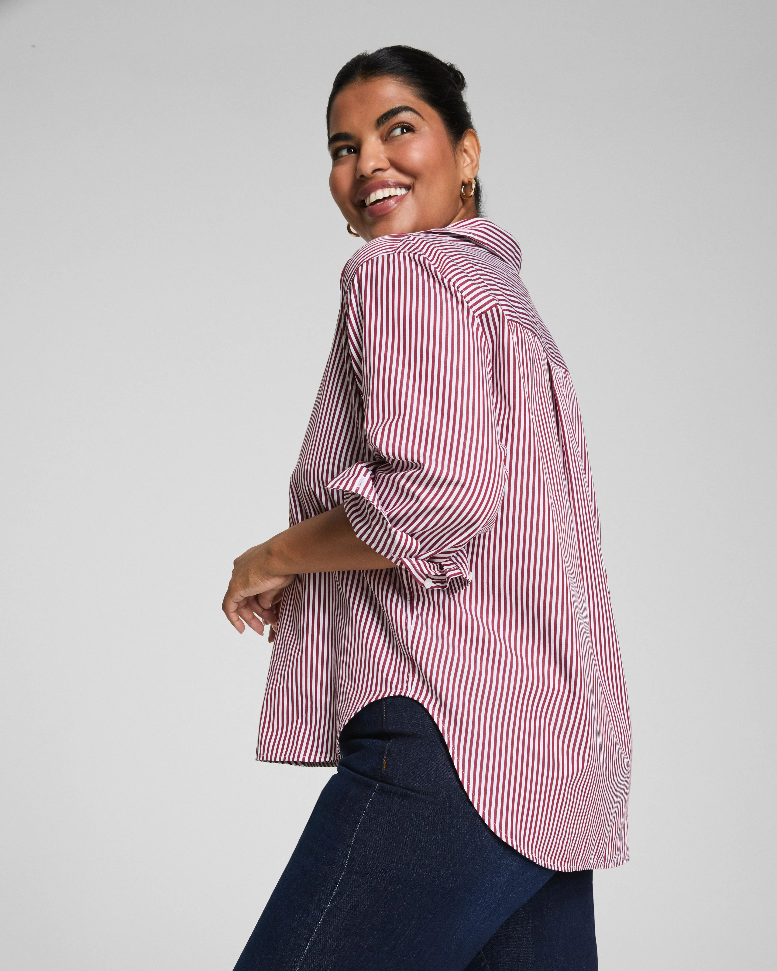 SPANX® Poplin Oversized Button-Up Shirt | Spanx