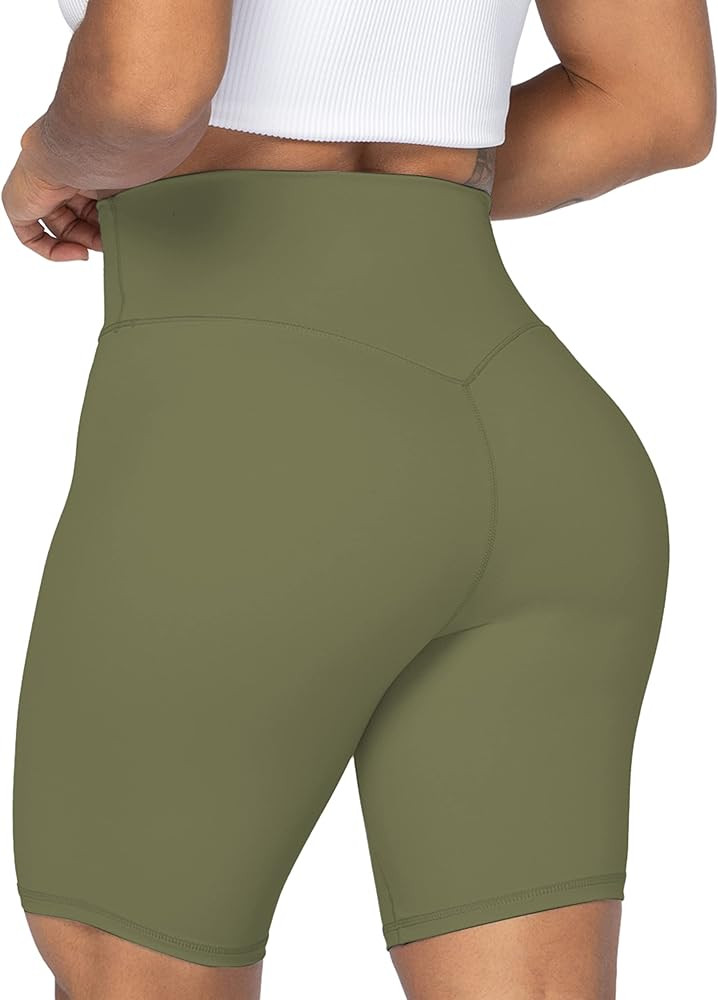 Sunzel No Front Seam High Waist Biker Shorts for Women, Squat Proof Yoga Workout Gym Bike Shorts | Amazon (US)