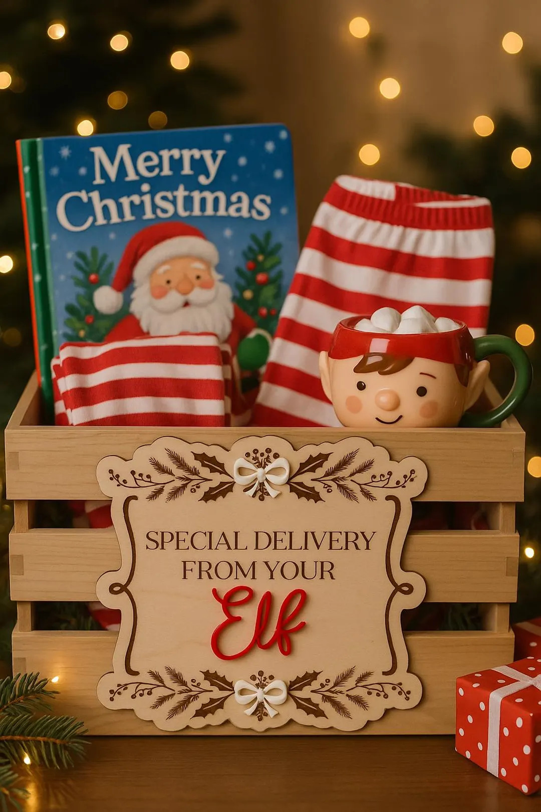 Special Delivery Crate Sign – Christmas Elf Arrival Plaque, 3D Laser Cut Elf Sign, Elf Accessor... | Etsy (US)