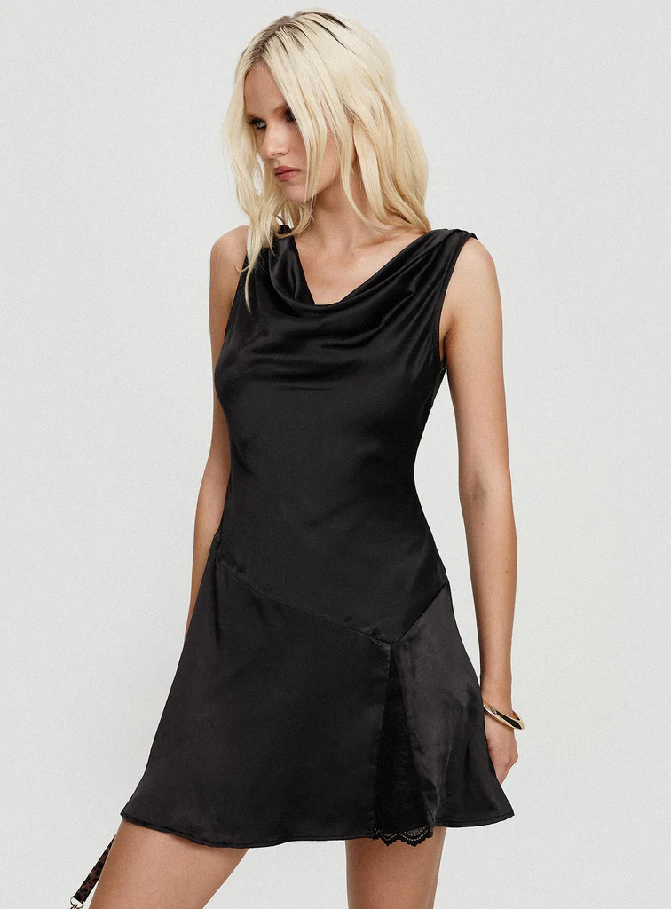 Old Money Mini Dress Black | Princess Polly US