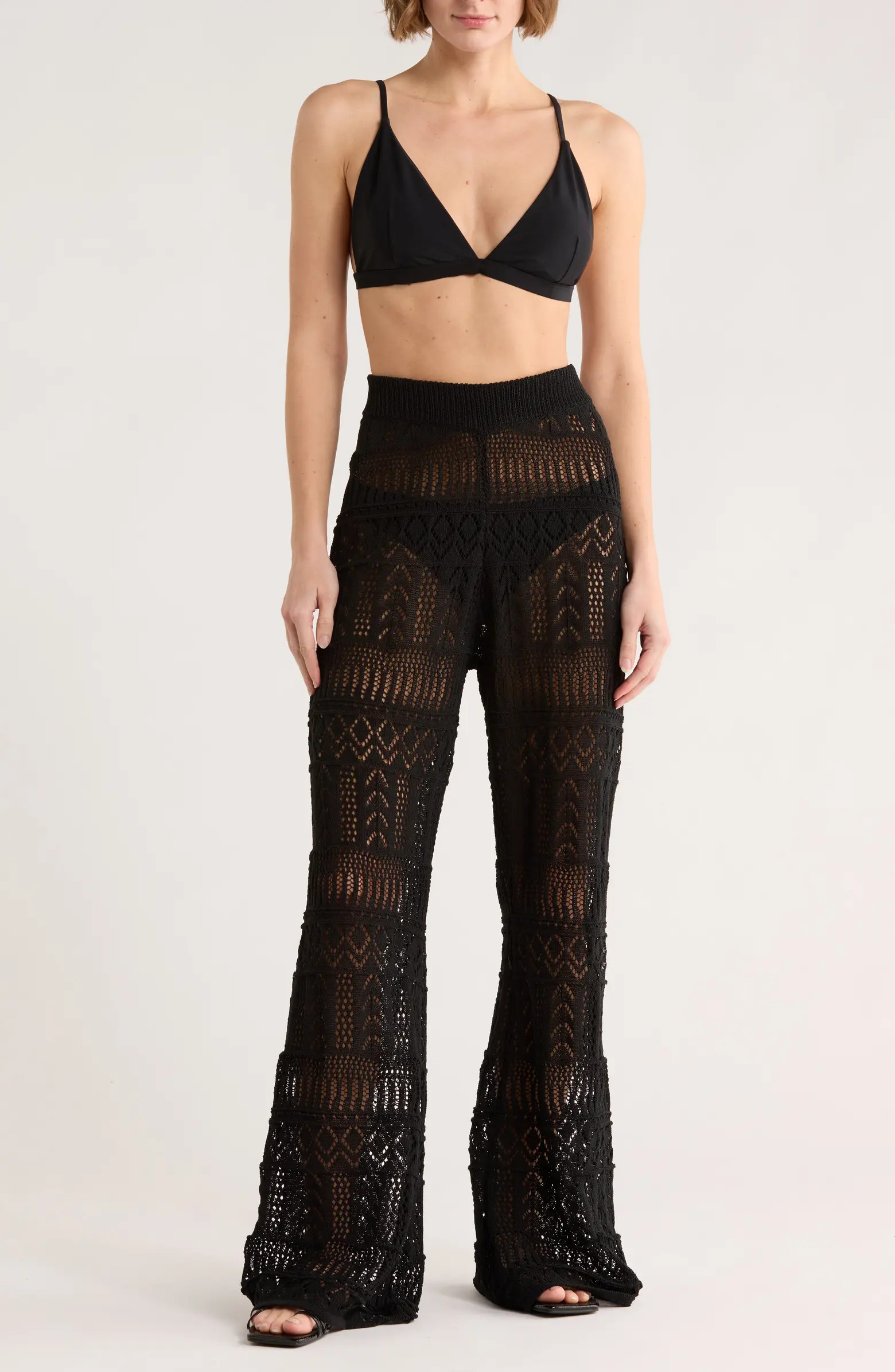 Elan Crochet Wide Leg Cover-Up Pants | Nordstromrack | Nordstrom Rack