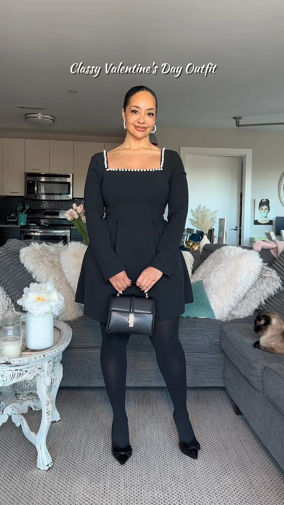 Classy Valentine’s Outfit 🖤

Sizing ⬇️

5’3 • 155 lbs
Size 8 / Medium
Bust: 34DDD
Waist: 28”
Hips: 43”
Wearing Size Large (Sized up - arms are looser - wish it came in a Medium/Large that would be perfect) 

Valentine’s Day outfit, modest outfit, all black outfit, black dress, winter outfit 

#LTKOver40 #LTKPetite #LTKFindsUnder50