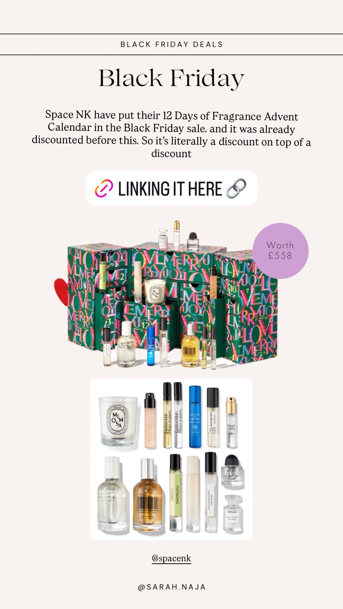 Space nk 12 days of fragrance advent calendar set black Friday discount / sale 

#LTKbeauty #LTKCyberWeek #LTKsale