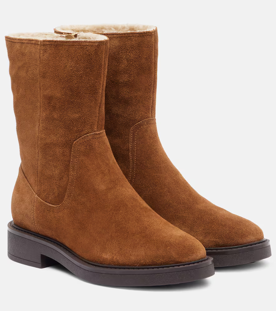Veronica Beard Creswell suede mid-calf boots | Mytheresa (US/CA)