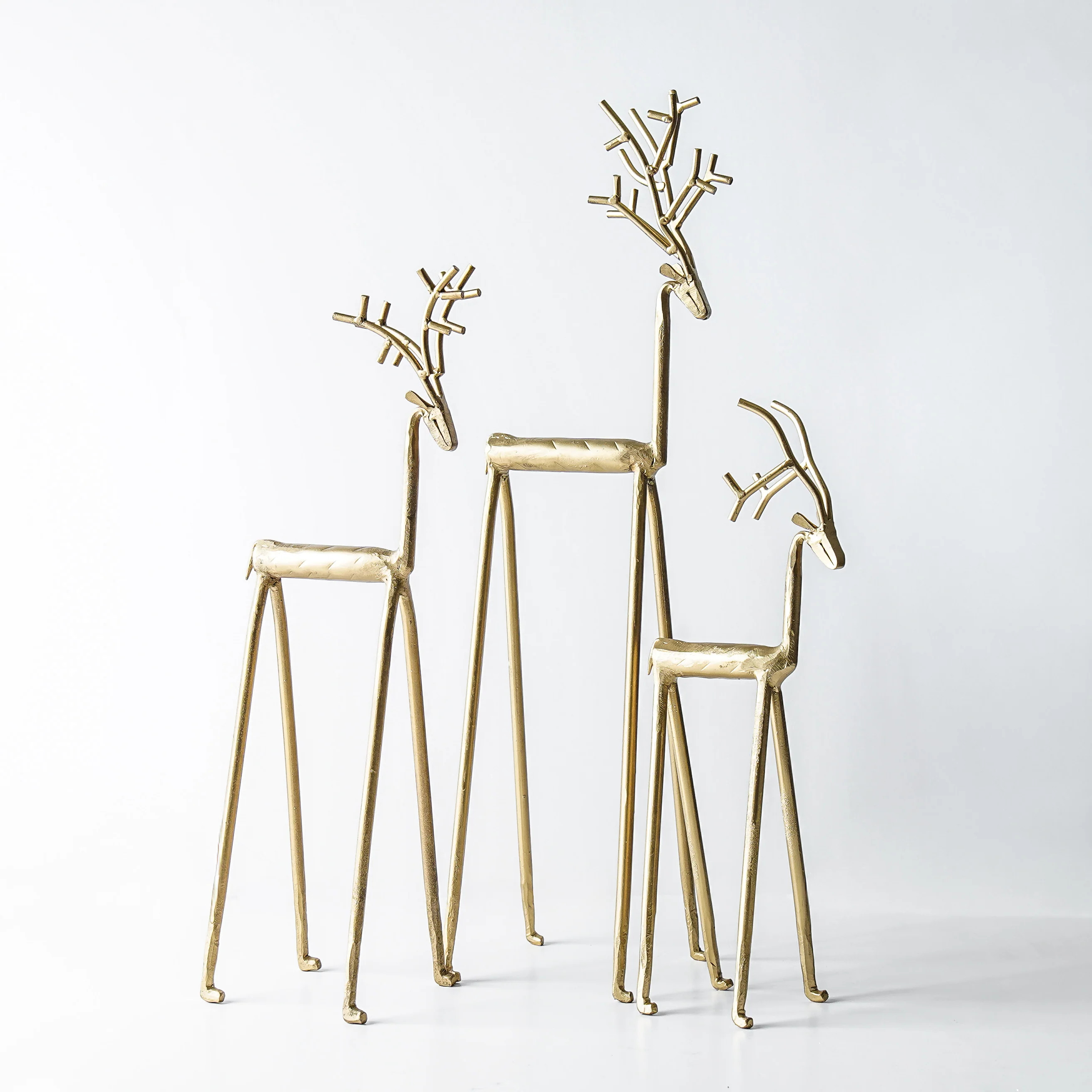 Gold Iron Deer Set | MJHome
