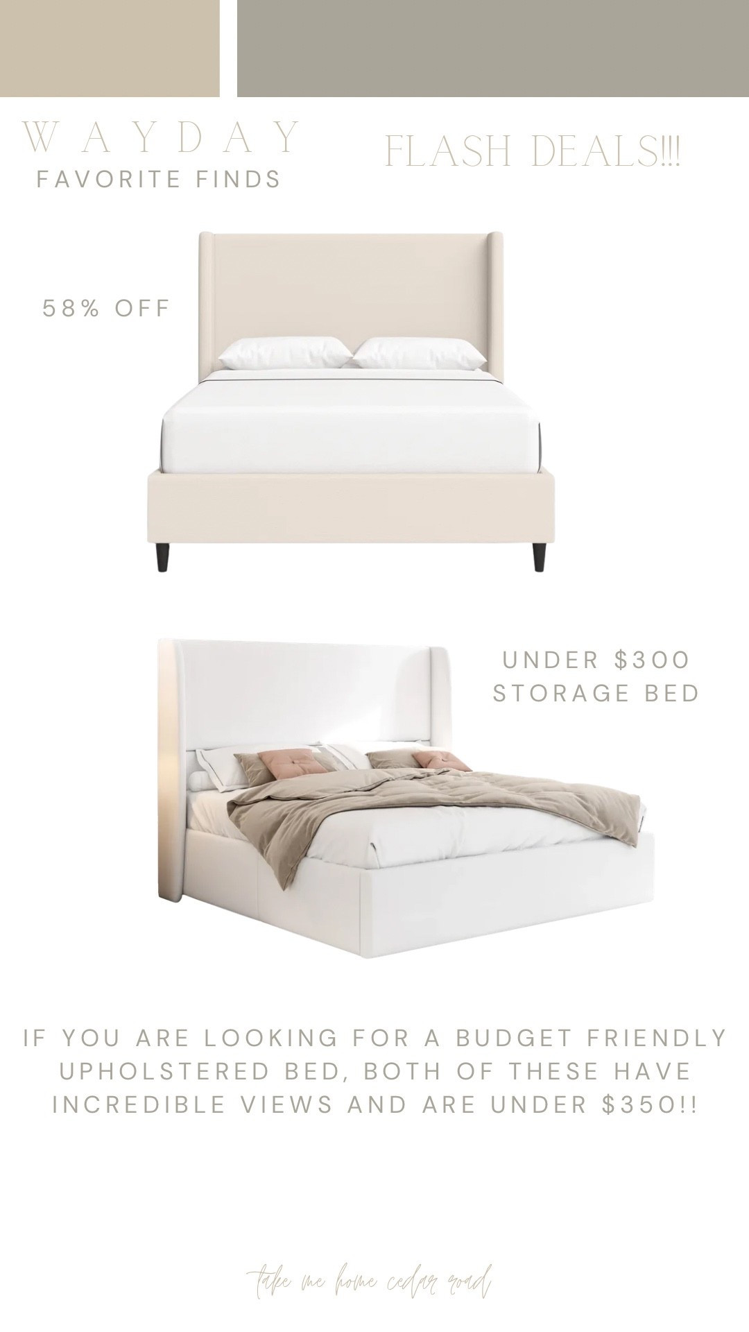 Flash deals on these upholstered beds, under $350 for queen size!!!! Amazing reviews!!

Upholstered bed, storage bed

#LTKSaleAlert #LTKHome