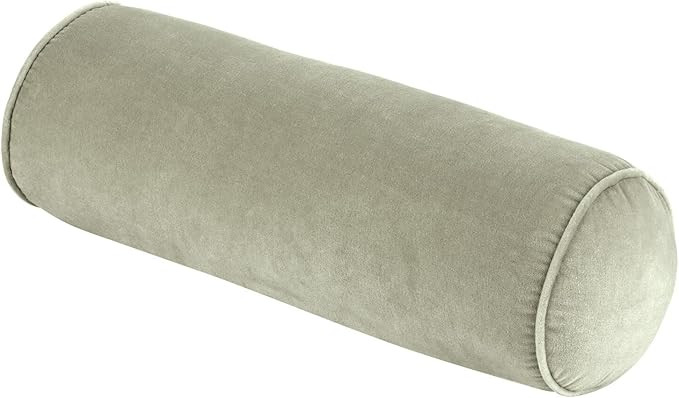 Nate Home by Nate Berkus Decorative Cotton Velvet Bolster Pillow | Soft Luxurious Modern Decor, C... | Amazon (US)