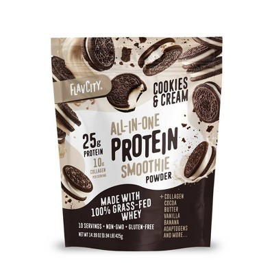 FlavCity Protein Powder - Cookies & Cream - Whey Protein - 25g Protein - 16.05oz | Target