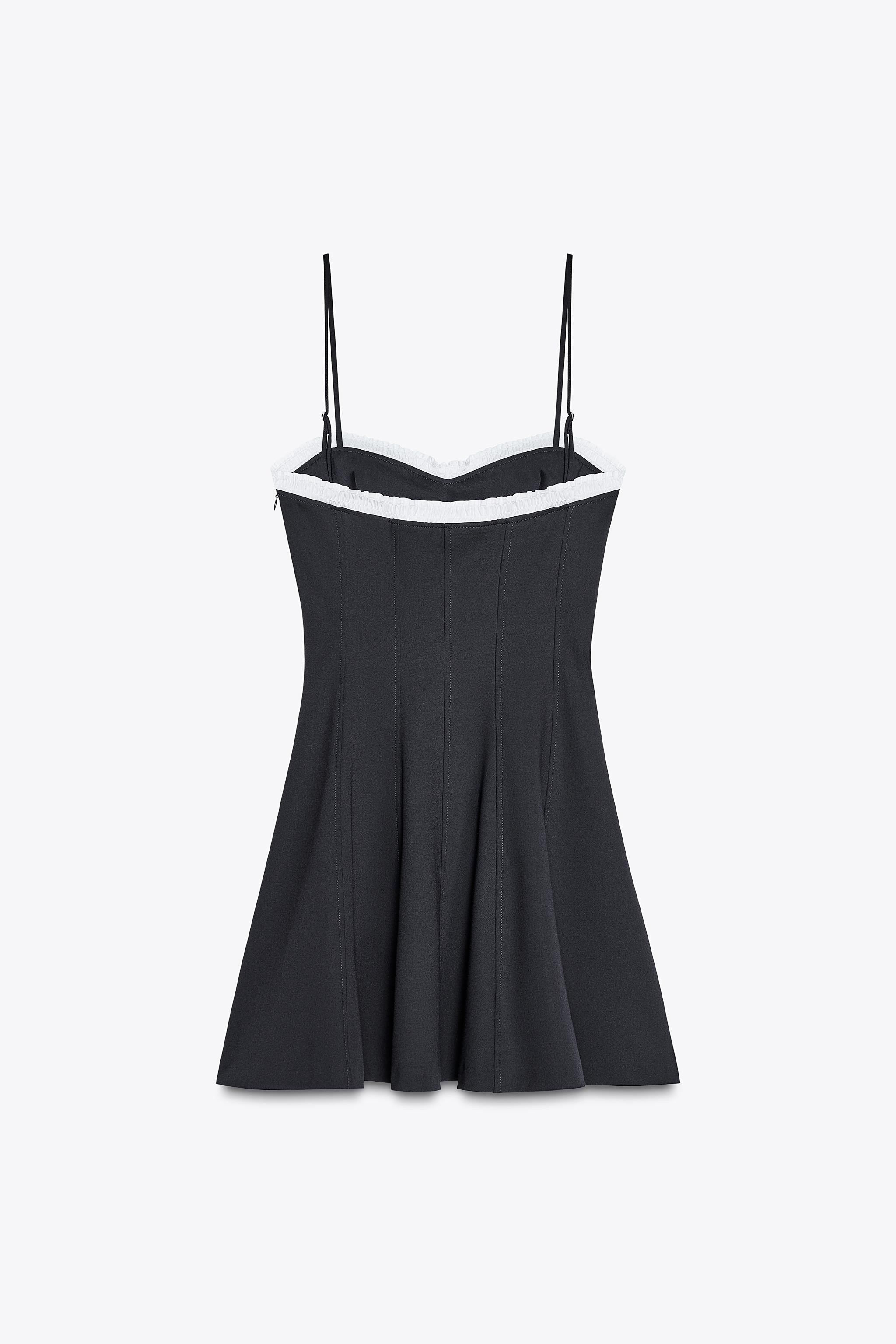 BOW RUFFLE STRAPPY DRESS | Zara Canada