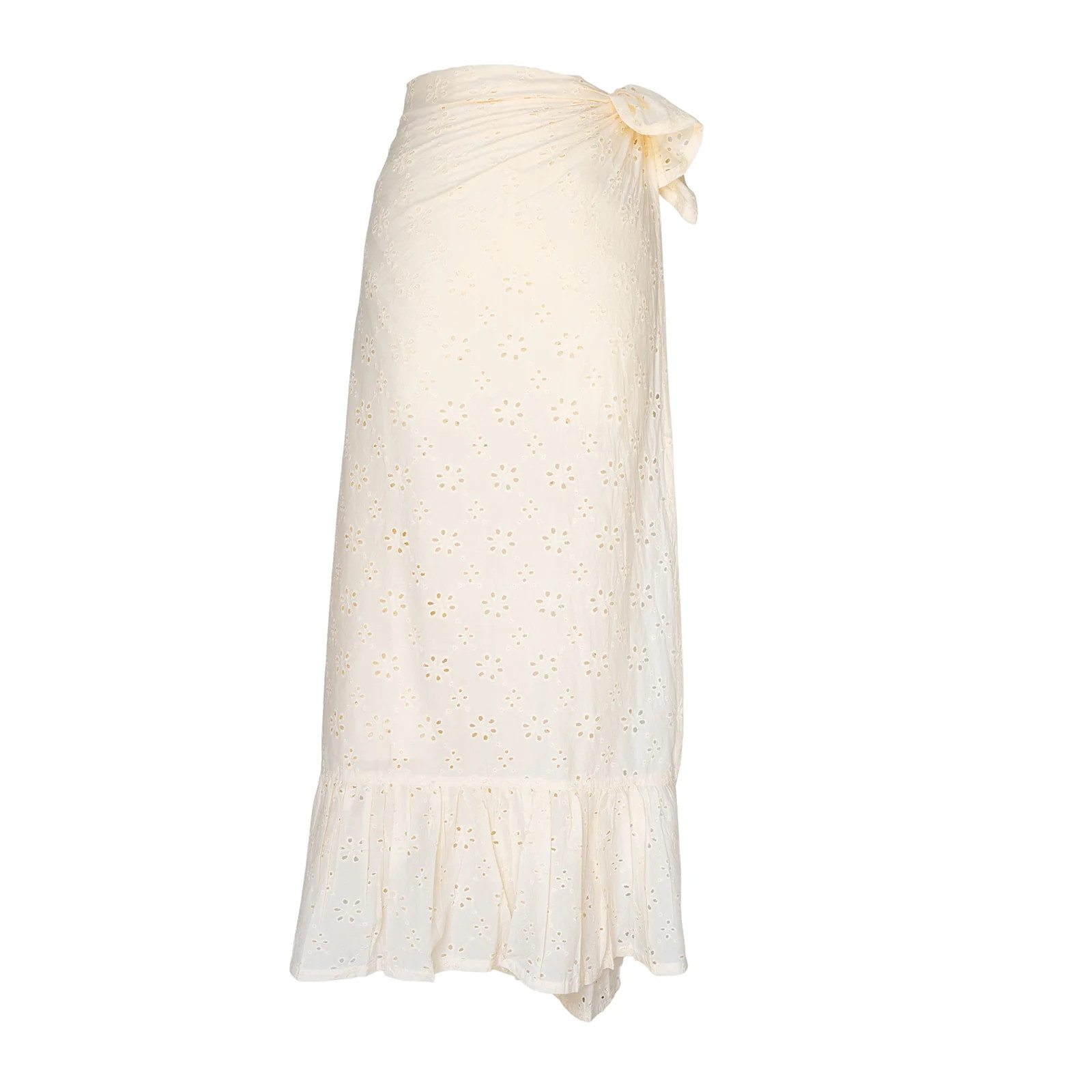 Ivory Eyelet Vienna Sarong | Gray and Fay