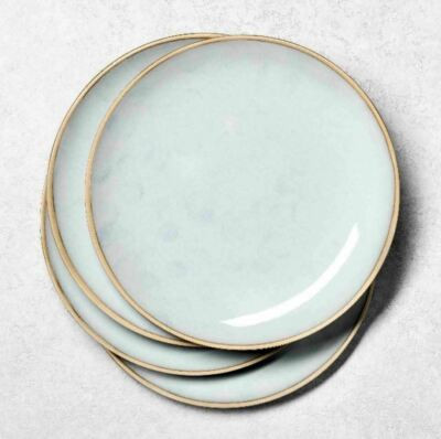 Hearth and Hand Blue Stoneware Dinner Plates Reactive Exposed Rim Set of 4 NWT | eBay US