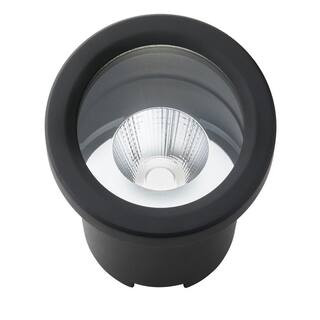 Hampton Bay 600 Lumen Low Voltage 6 in. Black LED Outdoor InGround Well Light Adjustable Light Co... | The Home Depot