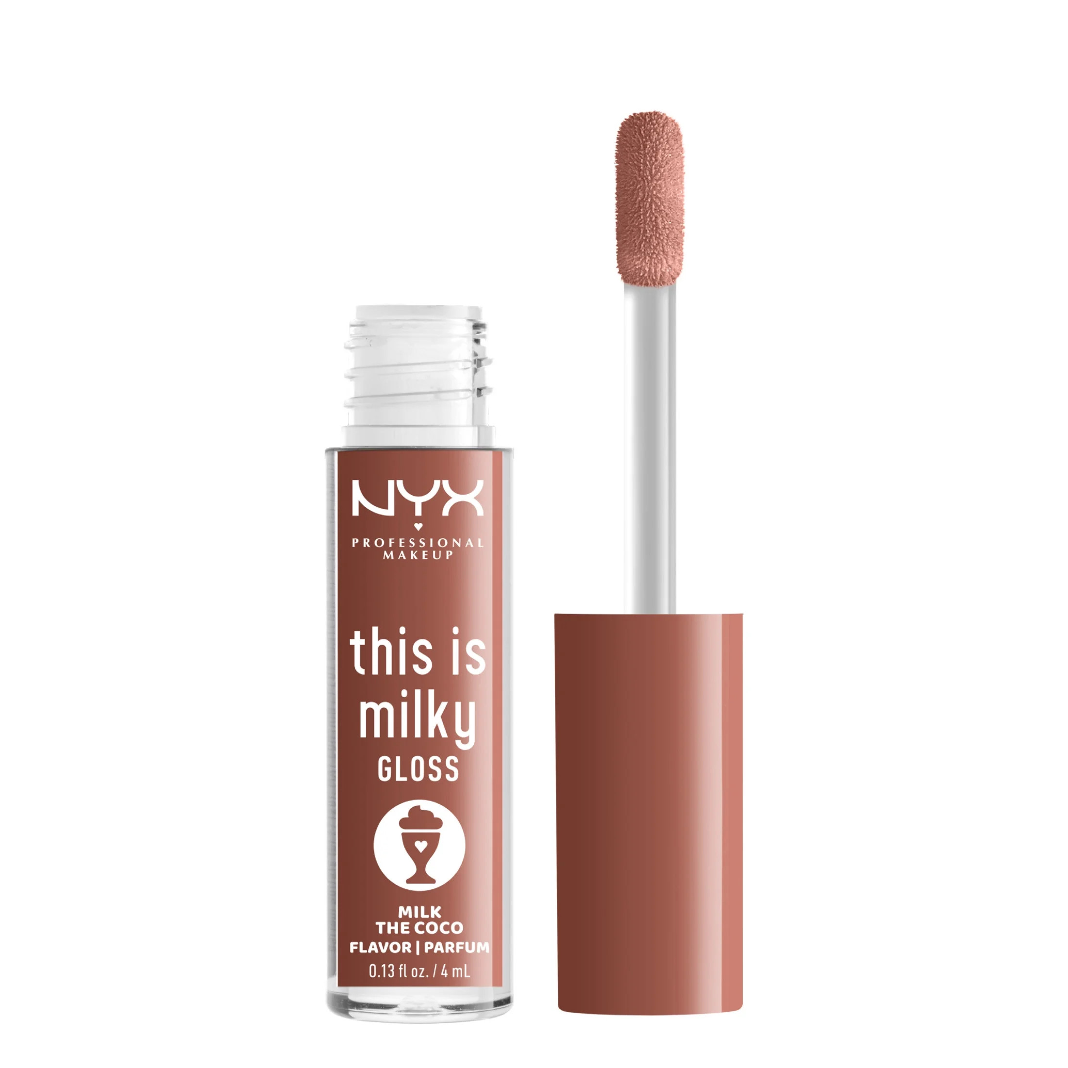 NYX Professional Makeup This Is Milky Gloss, Lip Gloss with 12 Hr Hydration, Milk the Coco | Walmart (US)