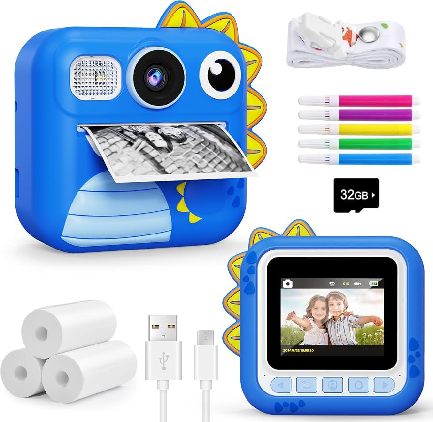 KOKODI Kids Camera Instant Print, Toddler Cameras Christmas Birthday Gifts for Boys Age 3-12, Dig... | Amazon (US)