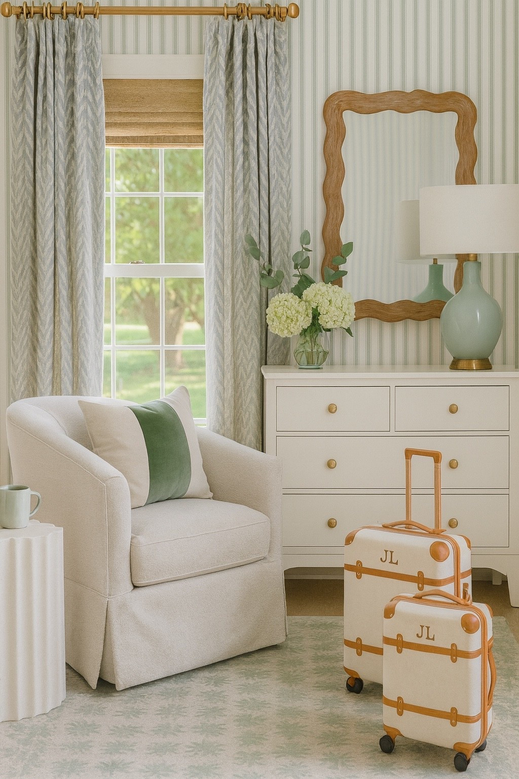A guest room complete with all of the cozy details 

#home #homedecor #wallpaper #chair 

#LTKSaleAlert #LTKHome #LTKTravel