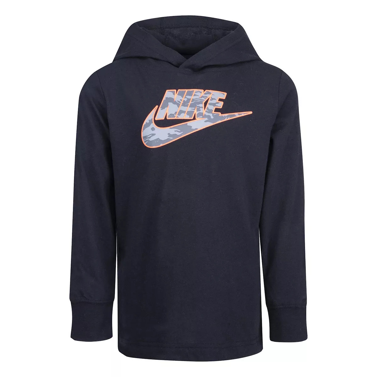 Boys 4-7 Nike Camo Logo Long Sleeve Hooded Graphic Tee | Kohl's