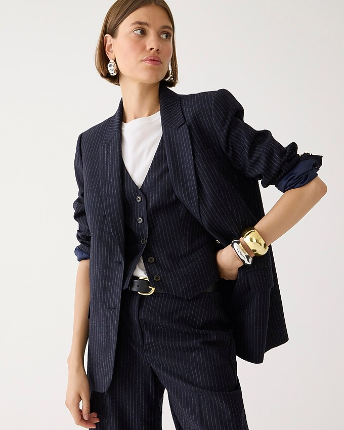 Collection oversized blazer in pinstripe Italian wool | J. Crew US