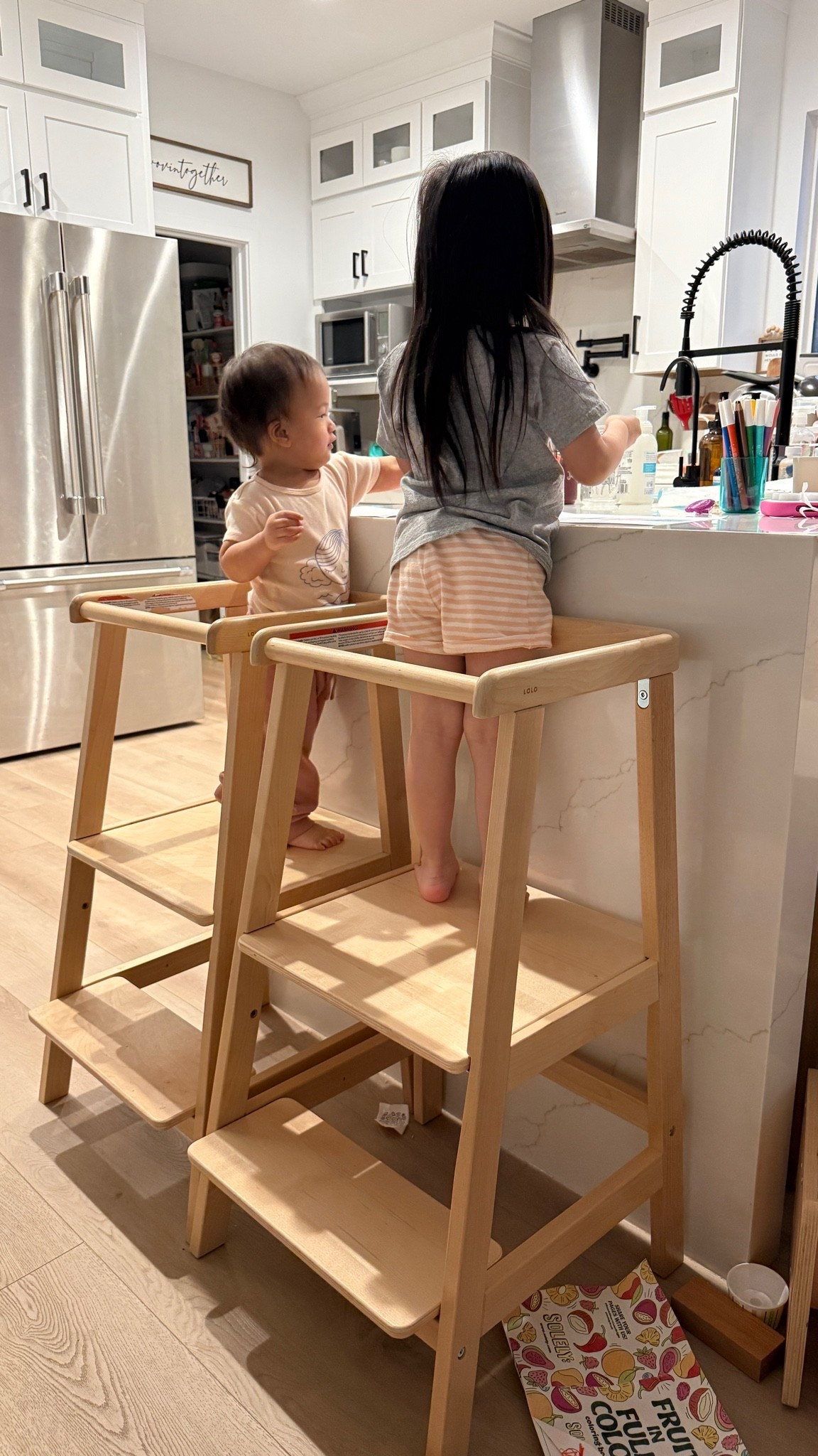 when they each have a tower to stand and play on! they eat their meals, color and help in the kitchen on these. an essential ✨ #lalo #standingtower #toddlerfinds #momlife #toddlerstool

#LTKHome #LTKKids #LTKmomlife