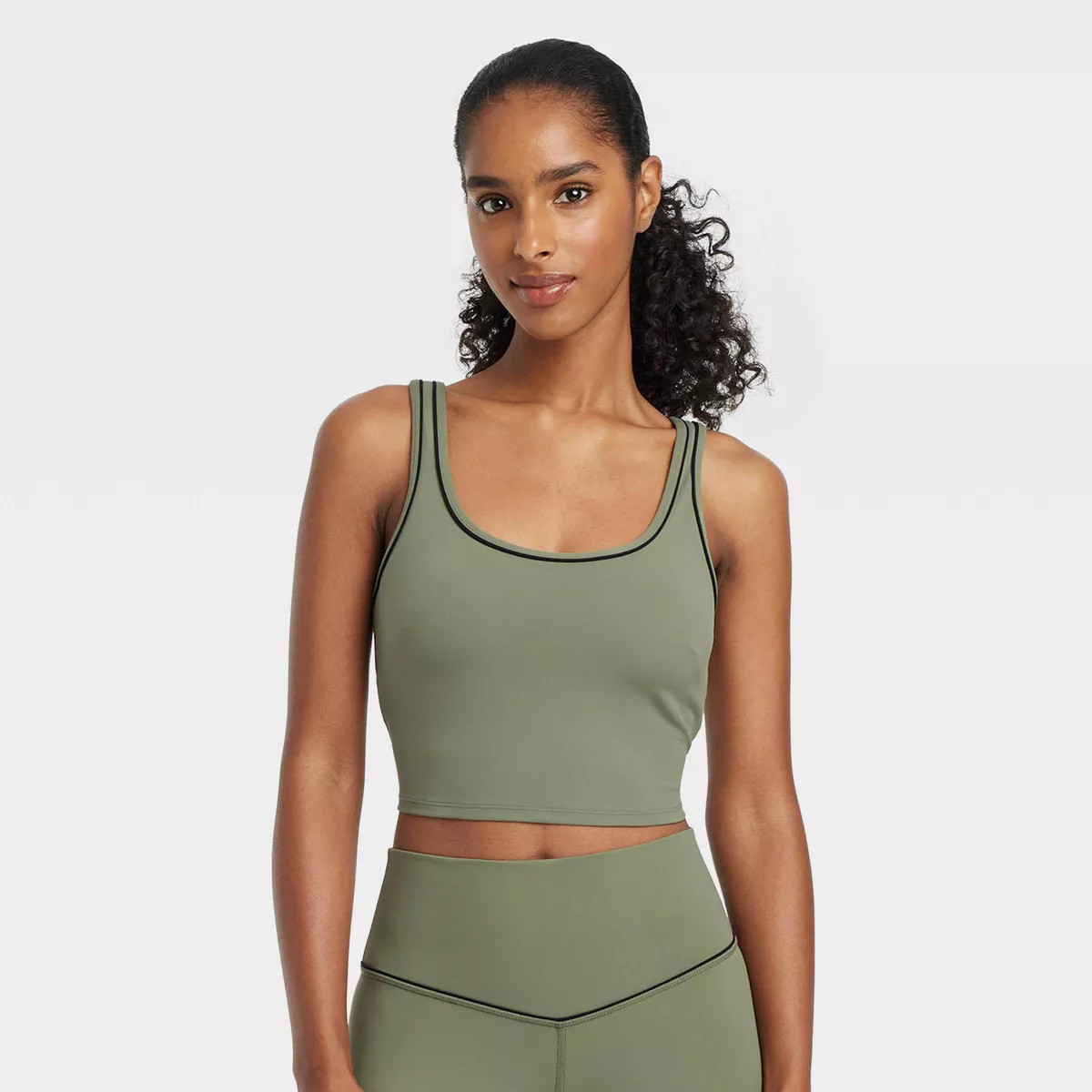 Women's Tipped Cropped Sports Bra - JoyLab™ | Target