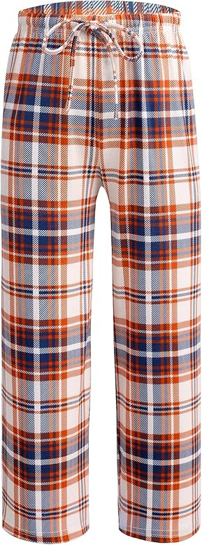 Ekouaer Boys Pajama Pants Long Sleep Pants Soft Elastic Waist Pajama Bottoms Plaid Lounge Pants w... | Amazon (US)
