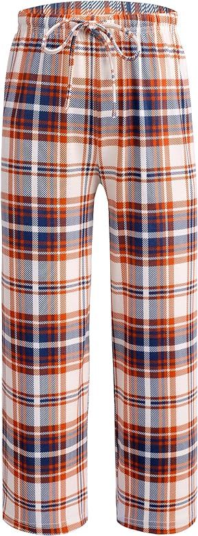 Ekouaer Boys Pajama Pants Long Sleep Pants Soft Elastic Waist Pajama Bottoms Plaid Lounge Pants w... | Amazon (US)