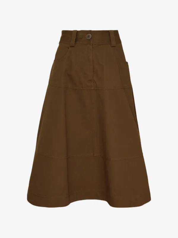 panelled A-line midi skirt | Farfetch Global