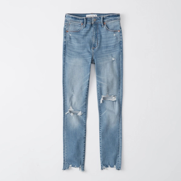 High Rise Super Skinny Ankle Jeans | Abercrombie & Fitch (US)