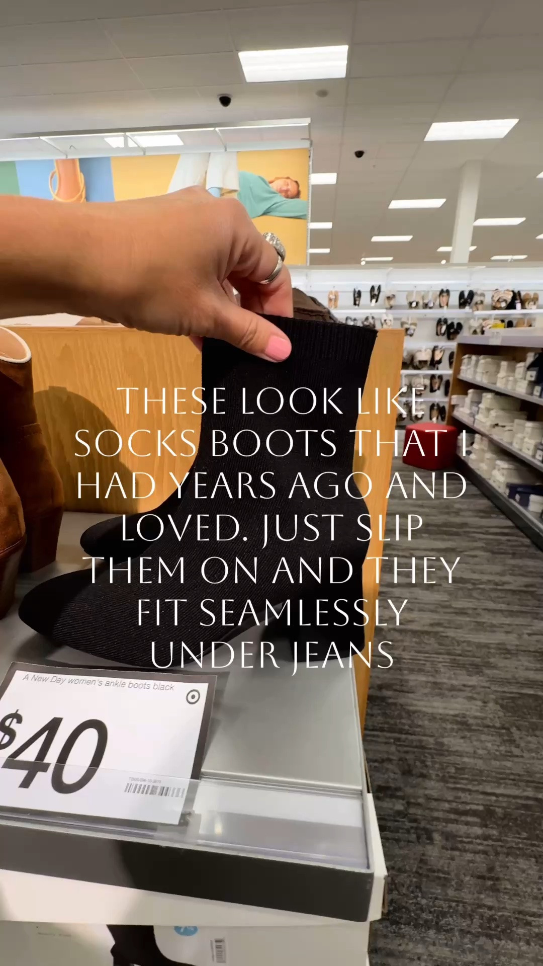 So glad this style is back! I love these ankle boots because they fit so well under jeans. The shaft is skinny so they won’t stick out underneath jeans

These black ones slip on, but the brown and shiny black ones have a zipper closure.

#LTKSeasonal
