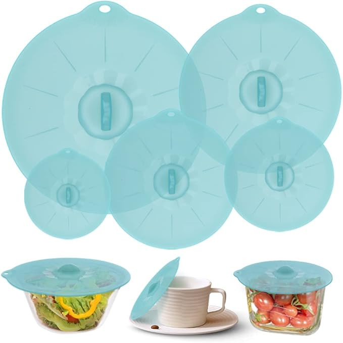 Silicone Lids for Food Storage - Silicone Bowl Covers BPA Free Silicone Suction Lids Silicone Mic... | Amazon (US)