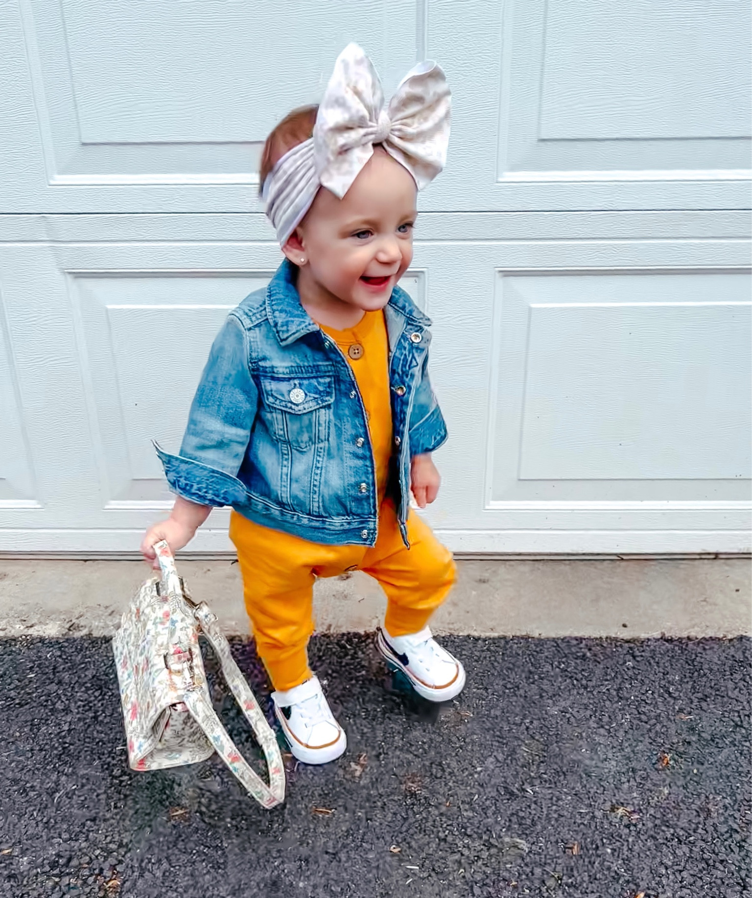 Baby girl spring outfit ; toddler girl spring outfit ; toddler purse ; floral purse ; baby girl Nikes ; toddler Nikes ; must have sneakers for kids 

romper @blushlotus (code JULES!)
White leopard Bow - www.ellebellesbowtique.com (code GIRLYPOP)

#LTKunder50 #LTKkids #LTKbaby