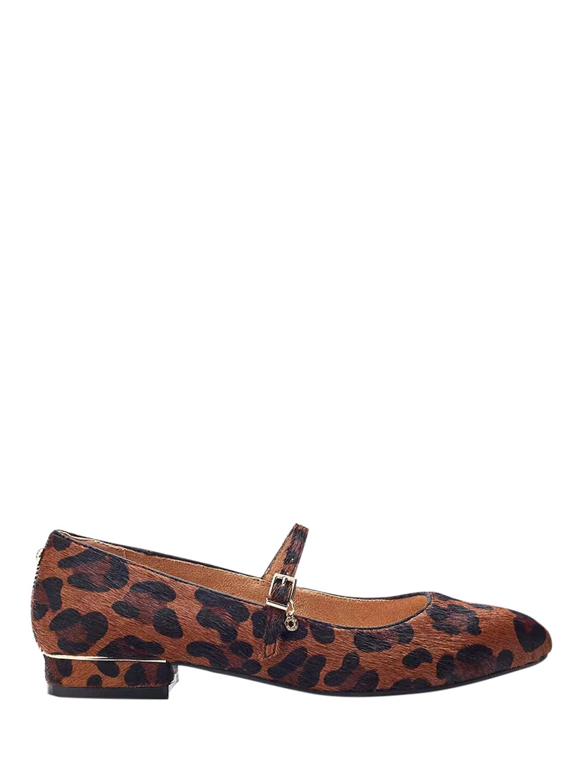 Moda in Pelle Florentin Leather Leopard Mary Janes, Multi | John Lewis (UK)