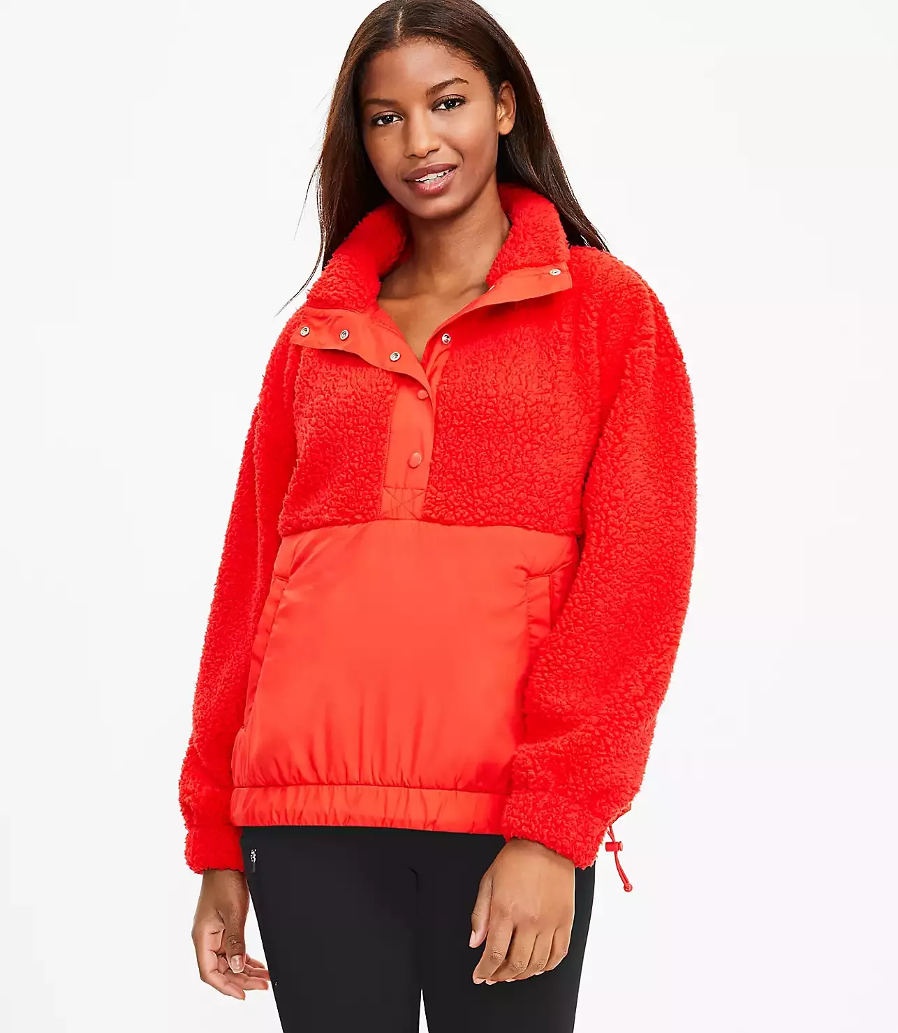 LOFT LOFT Lou & Grey Colorblock Cozy Up Sherpa Jacket