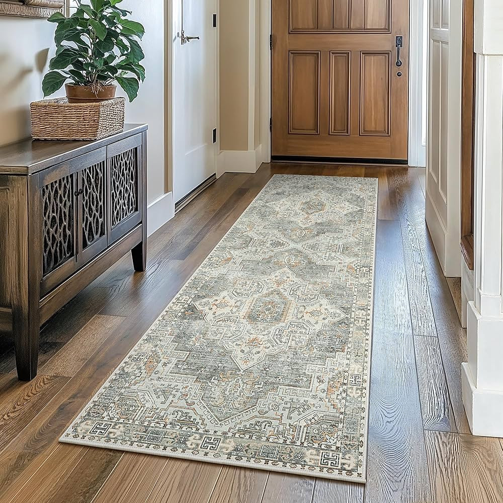 GENIMO Runner Rug for Hallways Machine Washable, 2x5 Non Slip Boho Vintage Lightweight Washable R... | Amazon (US)