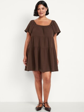 Tiered Mini Swing Dress | Old Navy (US)